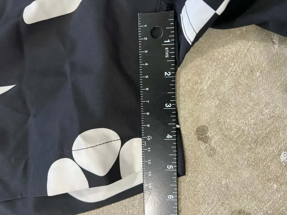 Purple Brand Monogram Swim Trunks Black White Logo Print XL Shorts